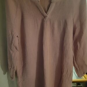 Elegant Mauve V-Neck Blouse